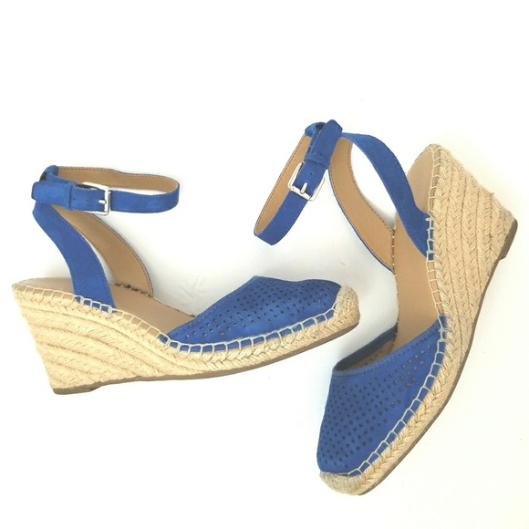 franco sarto blue wedges